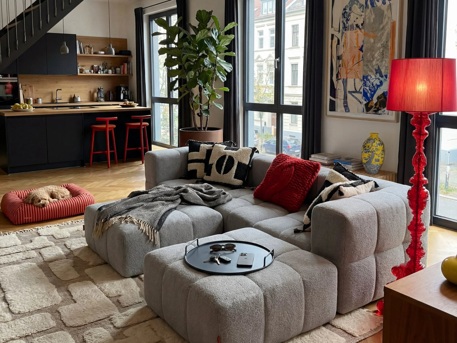 5 Teiliges Modulares Sofa – Grau Eeazi