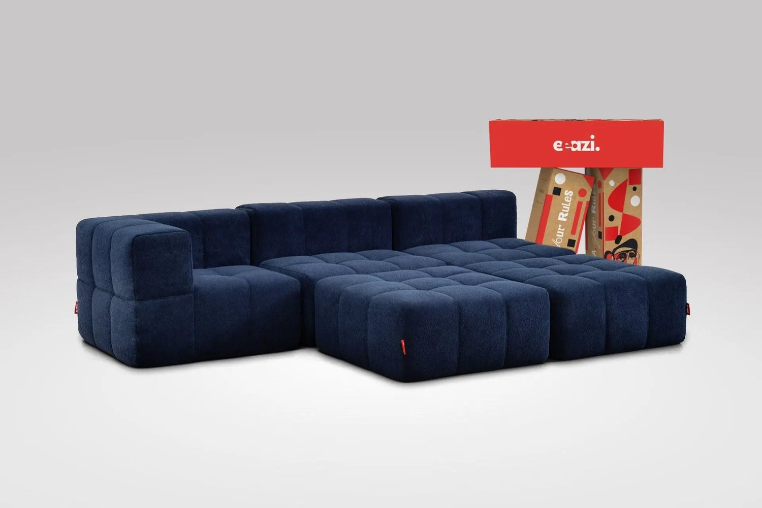 5 Teiliges Modulares Sofa – Blau Eeazi