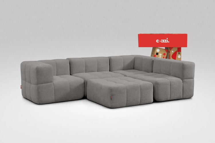 5 Teiliges Modulares Sofa – Grau Eeazi