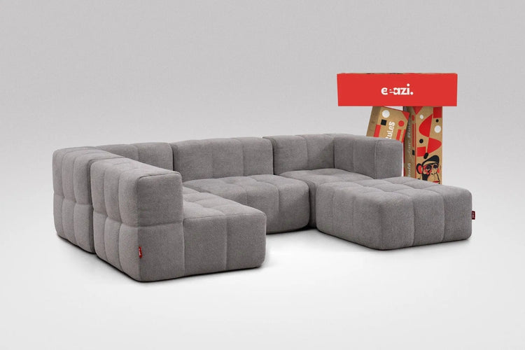 5 Teiliges Modulares Sofa – Grau Eeazi