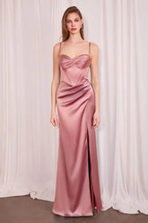 Fitted Dress With A Sweetheart Neckline And Thin Straps Tux-USA